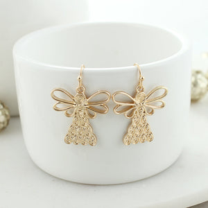 Gold Angel Earrings