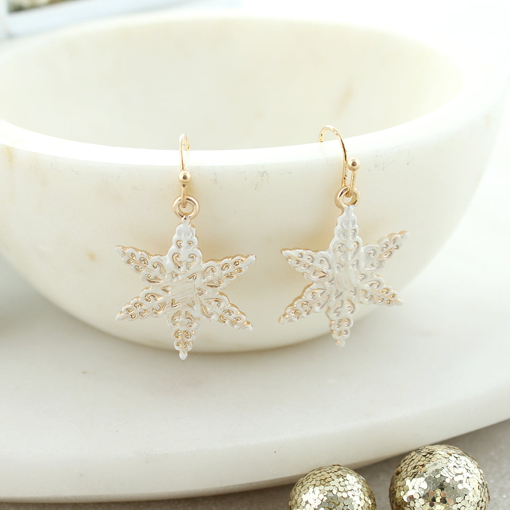 EastWest Treasures EWT Snowflake earrings- Winter Frozen kiss earrings-  India | Ubuy