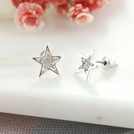 Crystal Star Stud Earrings