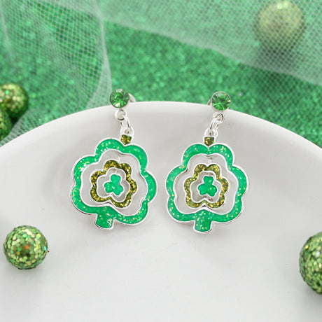 Spinning St. Patrick’s Day Shamrock Earrings