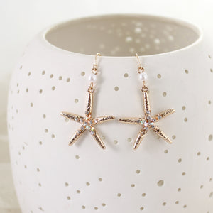 Gold Starfish Earrings