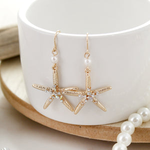 Gold Starfish Earrings