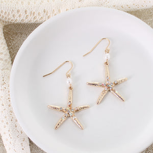 Gold Starfish Earrings