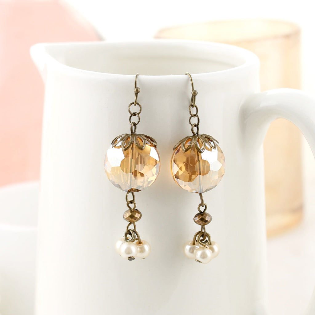 Crystal & Pearl Earrings