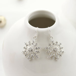 Crystal Snowflake Christmas Earrings