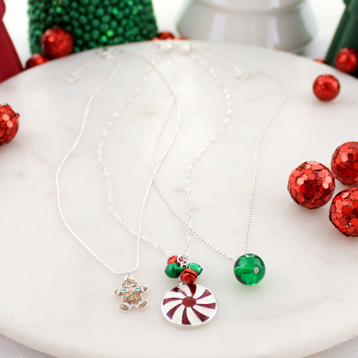 Jingle Bell Trio Necklace Set