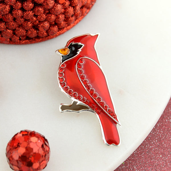 Christmas Cardinal, Christmas Badge Reel, Interchangeable Badge