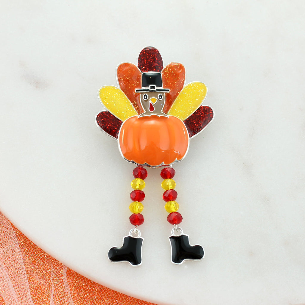 Dangle Leg Turkey Pin/Pendant