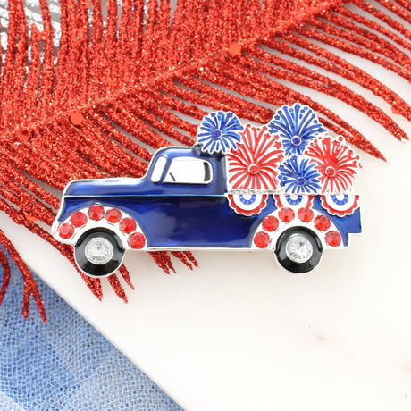 Patriotic Fireworks Truck Pin/Pendant