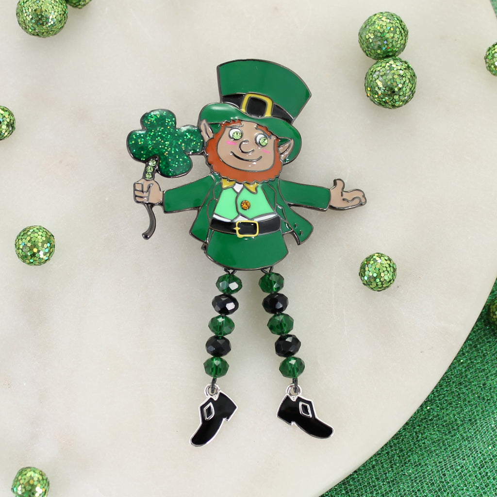 Dangle Leg Leprechaun St. Patrick’s Day Pin/Pendant