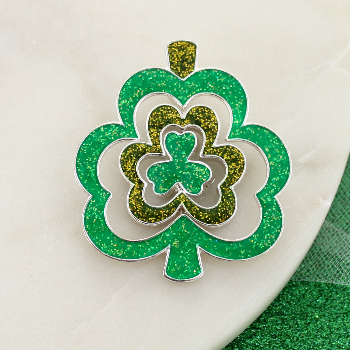 Spinning St. Patrick’s Day Shamrock Pendant