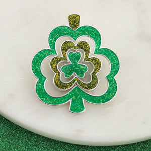 Spinning St. Patrick’s Day Shamrock Pendant