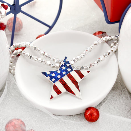 Patriotic Flag Star Pin/Pendant