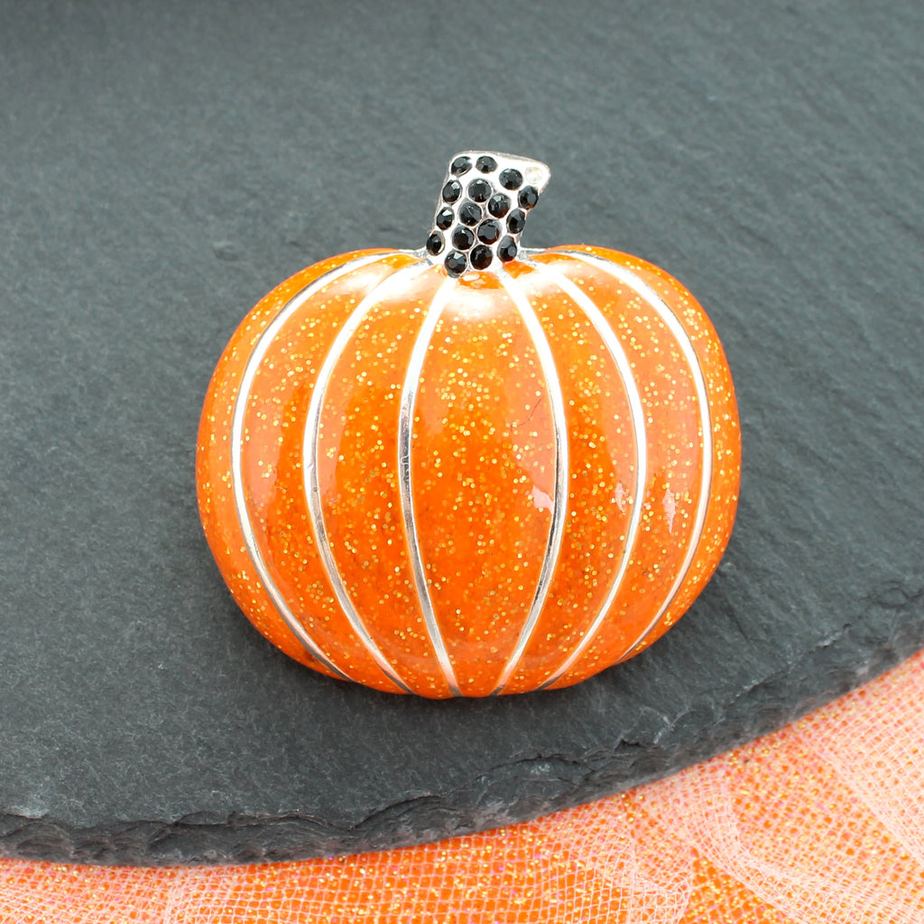 Enamel Pumpkin Pin/Pendant - Fall/Halloween