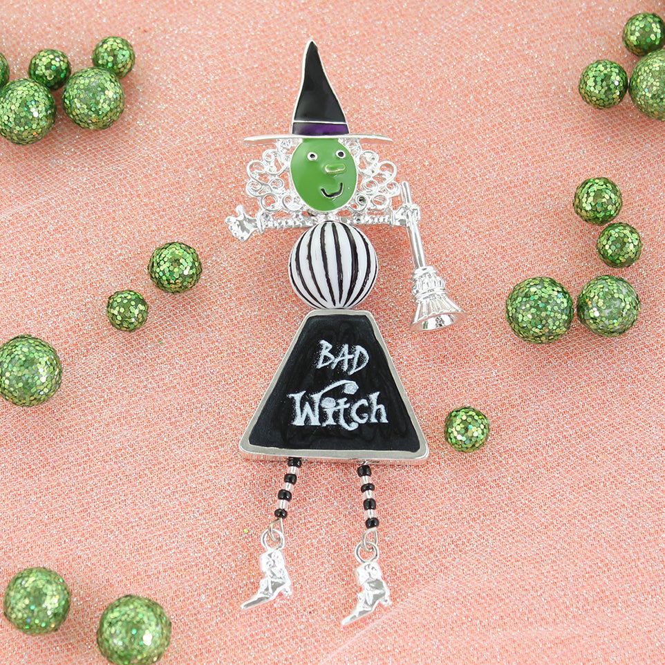 Good Witch/Bad Witch Reversible Halloween Pendant